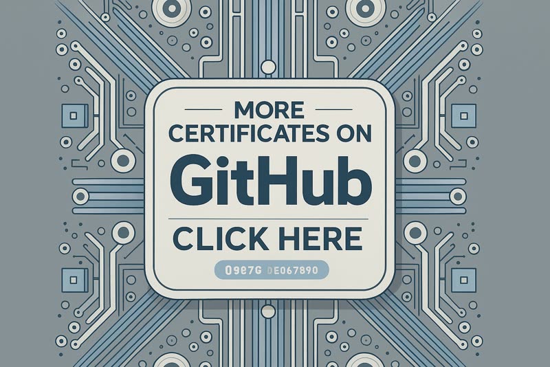 More Certificates on GitHub